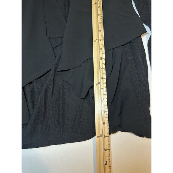 Soft Surroundings Black Open Front Cardigan Cotton Blend Women's MEDIUM - Picture 11 of 12